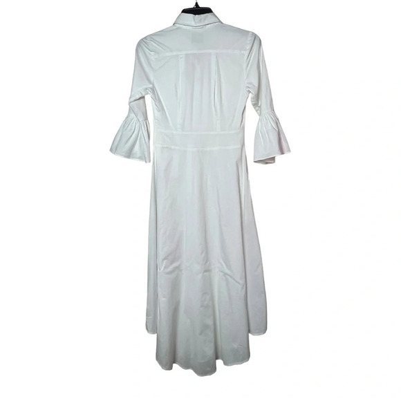 1663. DANITY JEWELLS FULL BUTTON DOWN MAXI LENGTH DRESS SIZE XSMALL WHITE COLOR - Picture 5 of 8